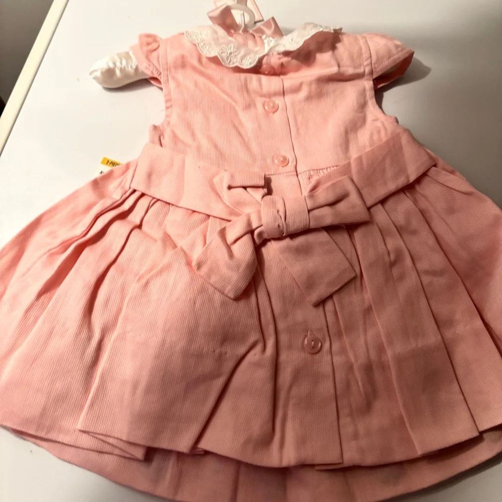 First Impressions 2-Piece Dress With Embroidered Floral Design On Bottom - Picture 3 of 4